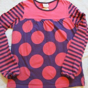 Mini Boden polka dot stripe shirt size 13-14y
